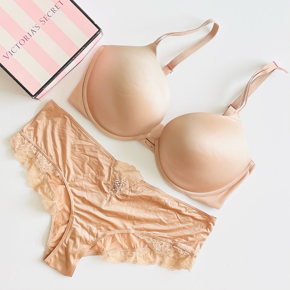 38DDD XXL Victoria’s Secret beige nude bra set